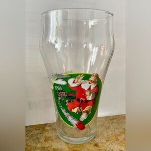 Vintage 1996 Coca-Cola Santa glass